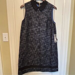 Karl Lagerfeld Paris Black and Blue Mini Dress